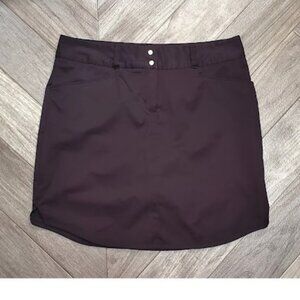 Adidas Women's Golf Skort size 4 Black water/sweat resistant Reflective Stripes